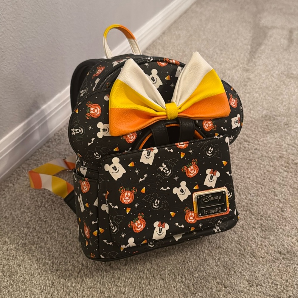Loungefly Disney Spooky Mice Minnie Ear Backpack with Ears